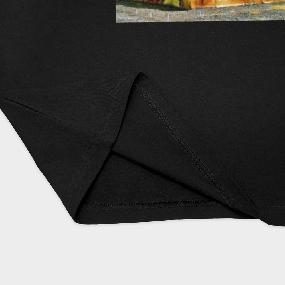 T shirt setنمای نزدیک پایین لباس - رنگ مشکی