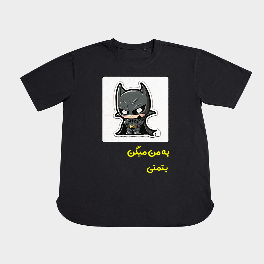 تیشرت بتمنی😊🦇نمای روبرو ۲ - رنگ مشکی0