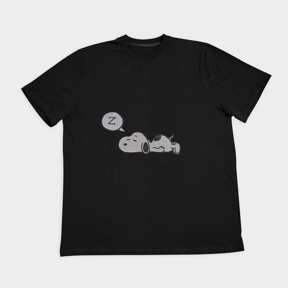 تیشرت سگ خوابالو sleepy dogنمای روبرو ۲ - رنگ مشکی1