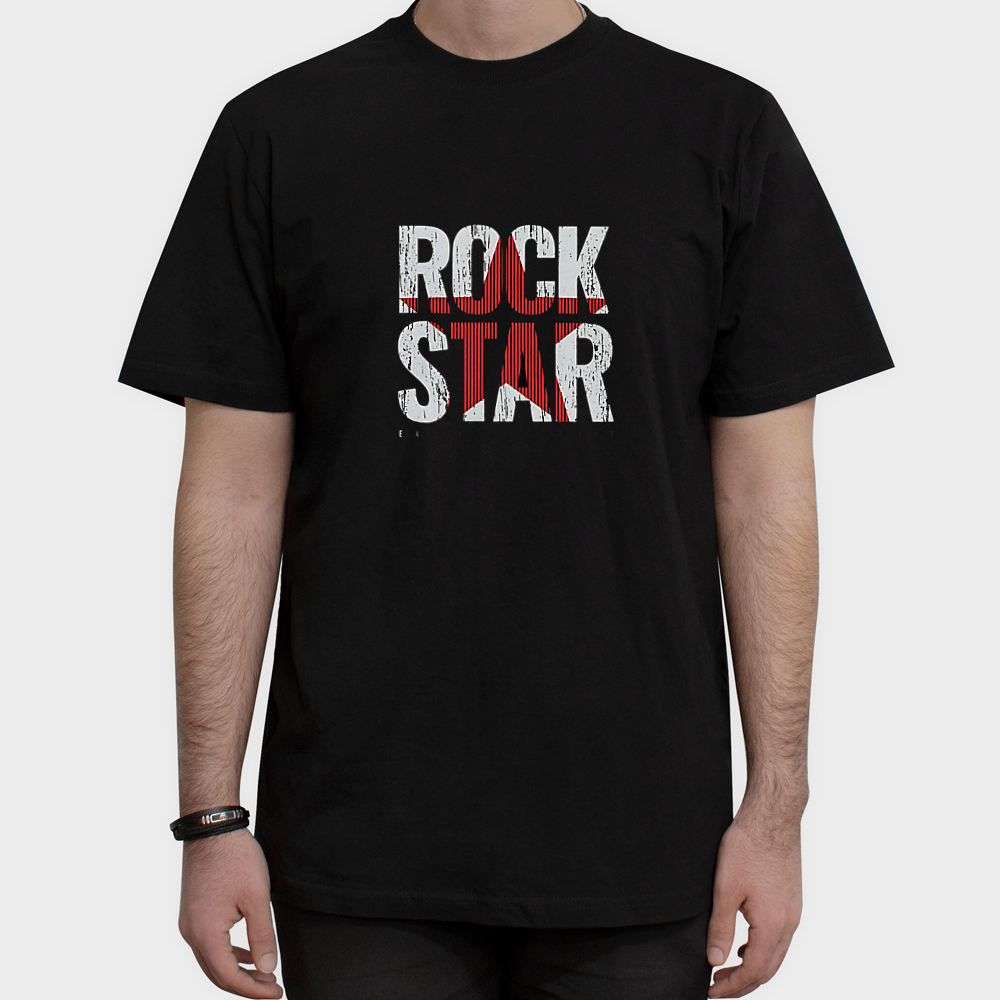 تیشرت Rock starنمای روبرو ۱ - رنگ مشکی