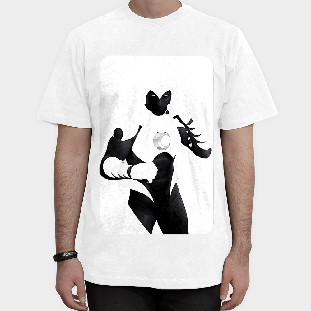 تیشرت آستین کوتاه {Moon Knight} شوالیه ماهنمای روبرو ۱ - رنگ سفید2