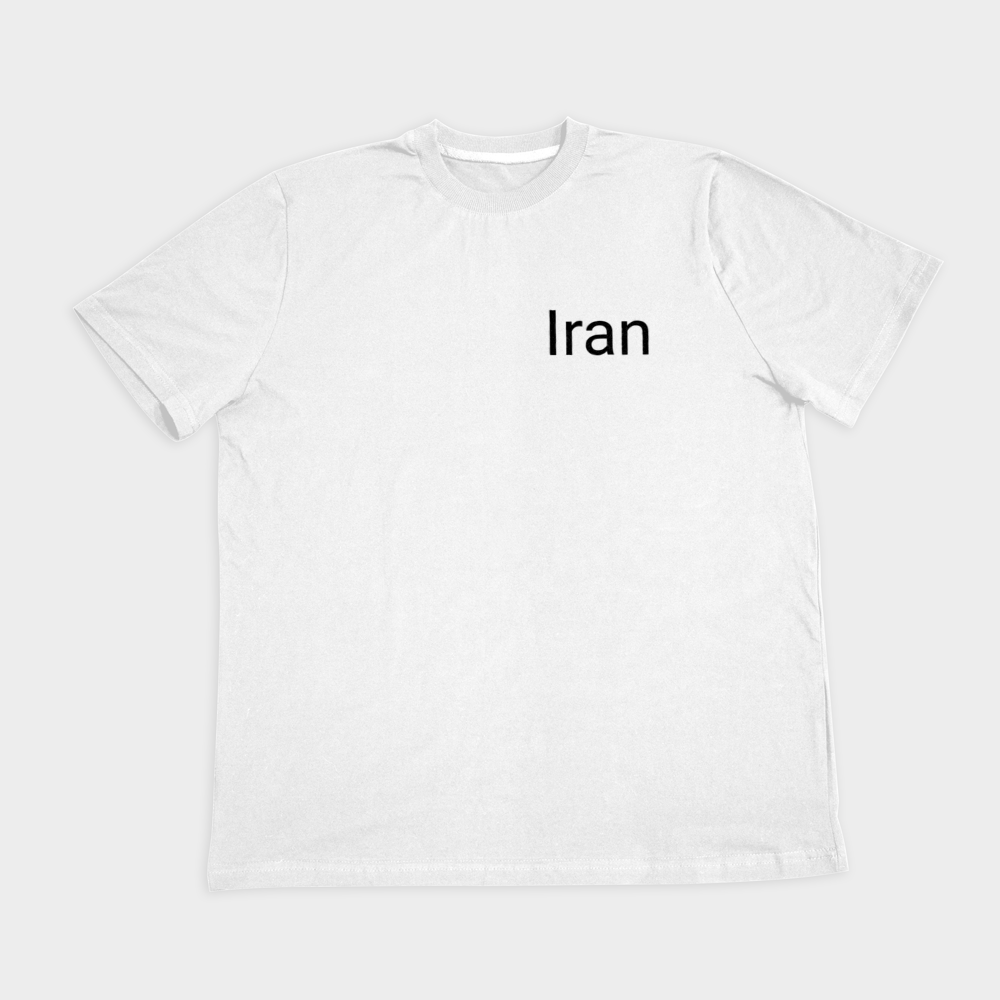 تیشرت طرح ایراننمای روبرو ۲ - رنگ سفید2