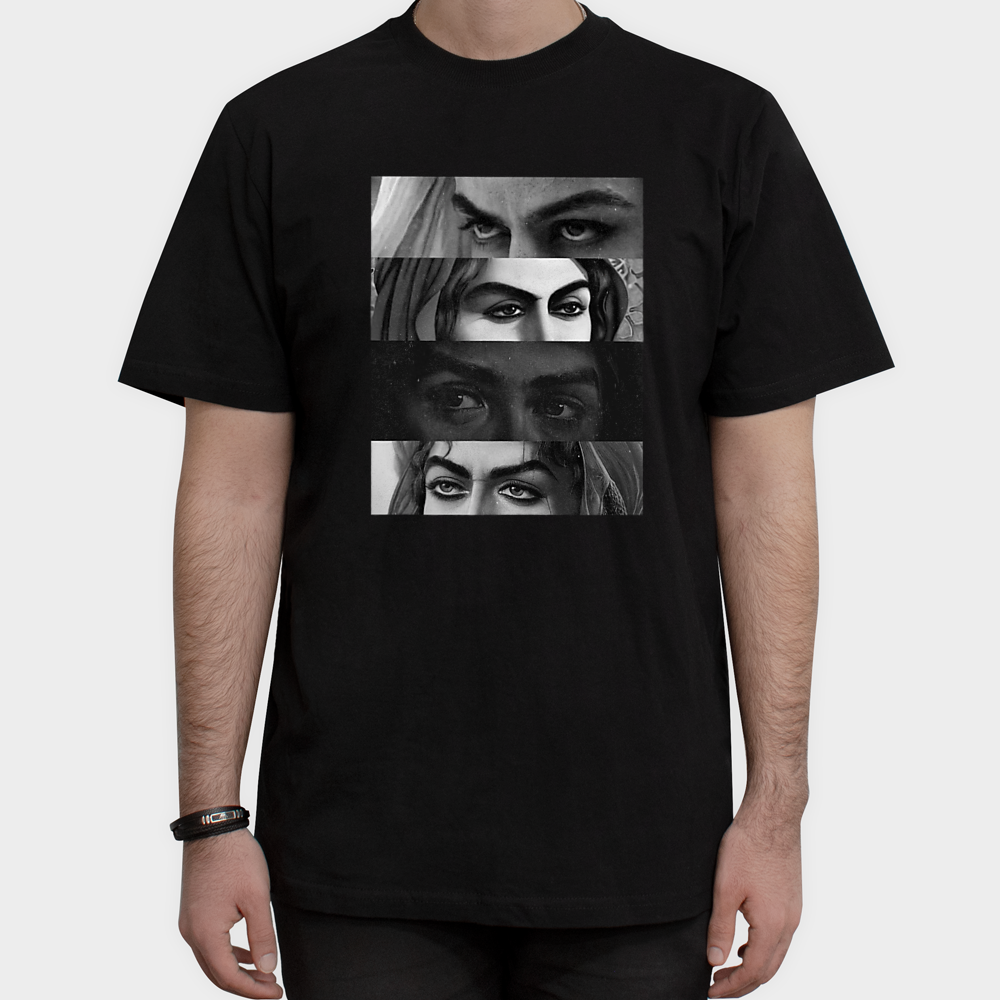 تیشرت شمایل امام علی و اولادشنمای روبرو ۱ - رنگ مشکی4