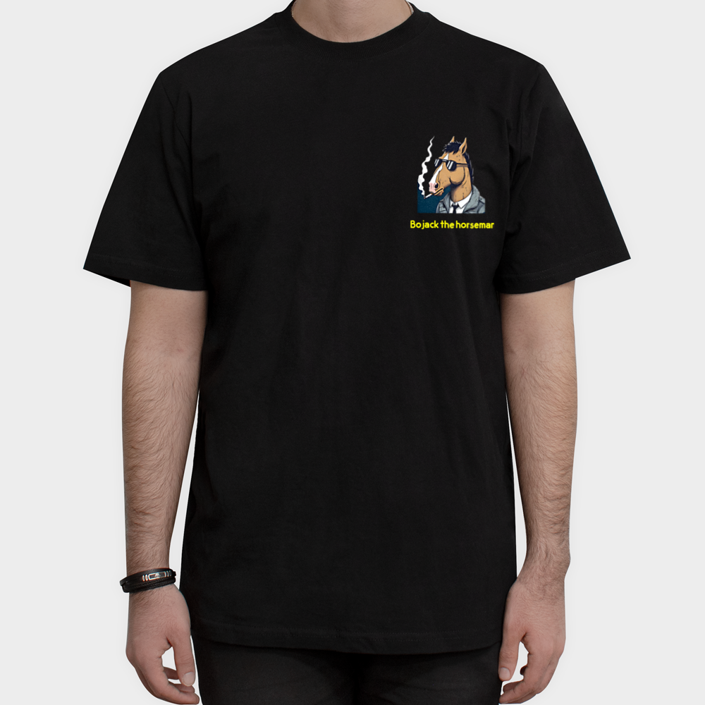 تیشرت طرح سریال بوجکنمای روبرو ۱ - رنگ مشکی2