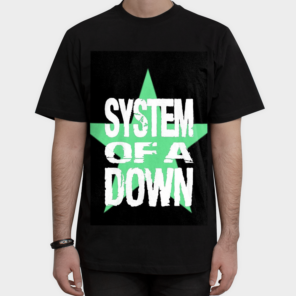 تیشرت طرح گروه موسیقی system of a downنمای روبرو ۱ - رنگ مشکی1