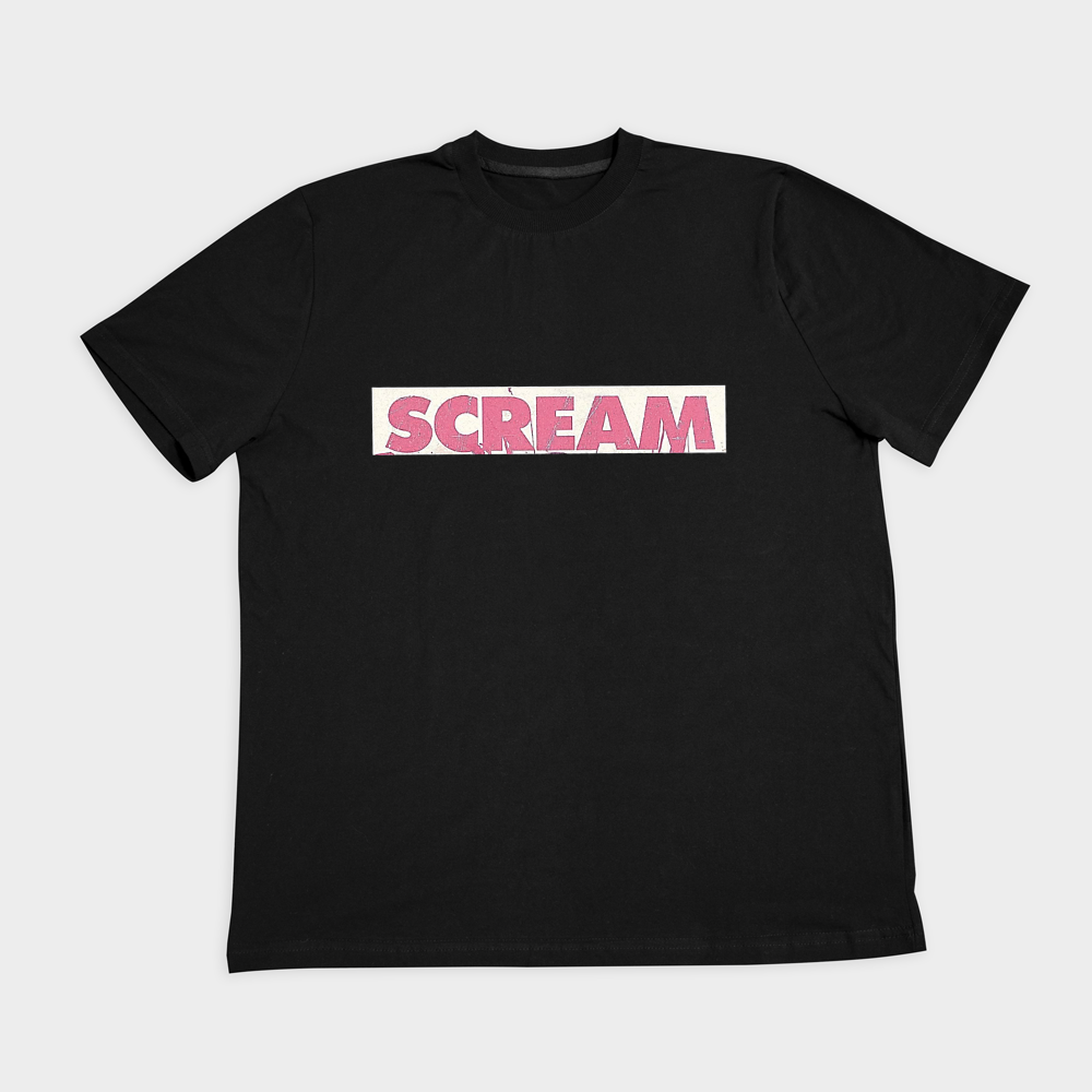 تیشرت جیغ(scream)نمای روبرو ۲ - رنگ مشکی1
