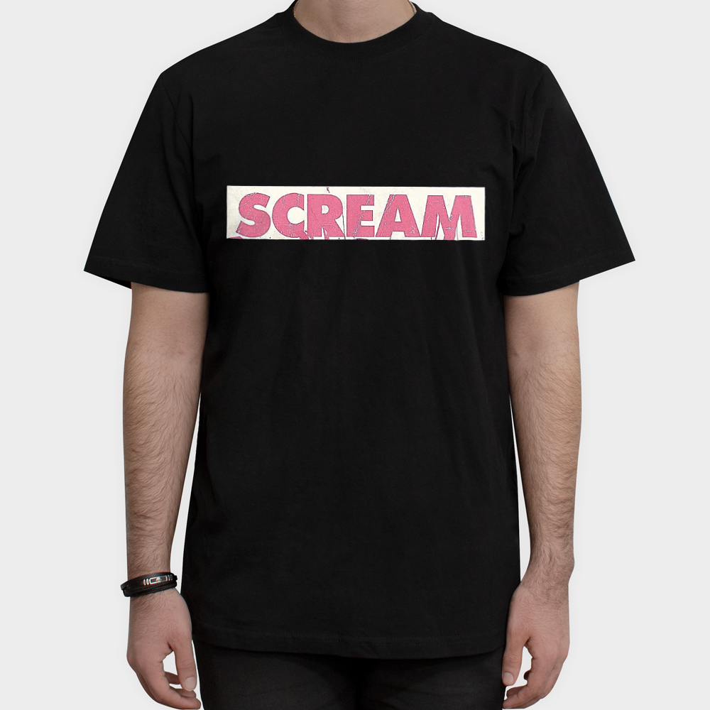 تیشرت جیغ(scream)نمای روبرو ۱ - رنگ مشکی