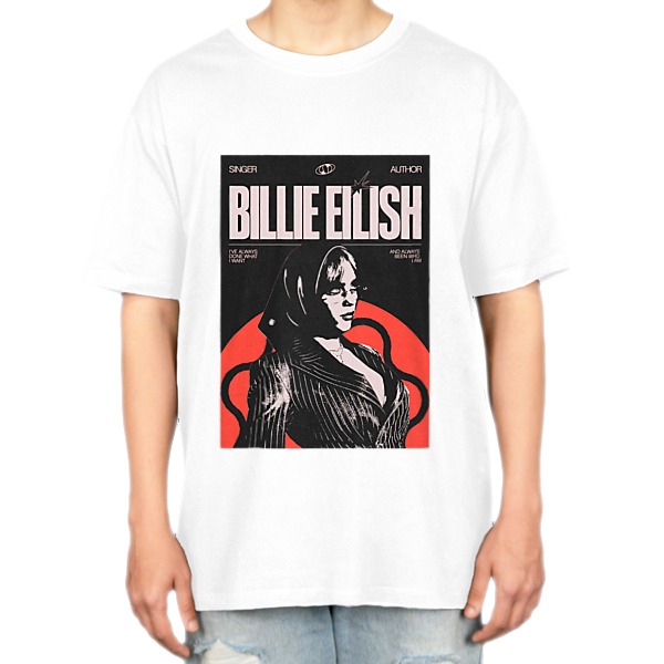 تیشرت بیلی ایلیش (Billy eilish)نمای روبرو ۲ - رنگ سفید1