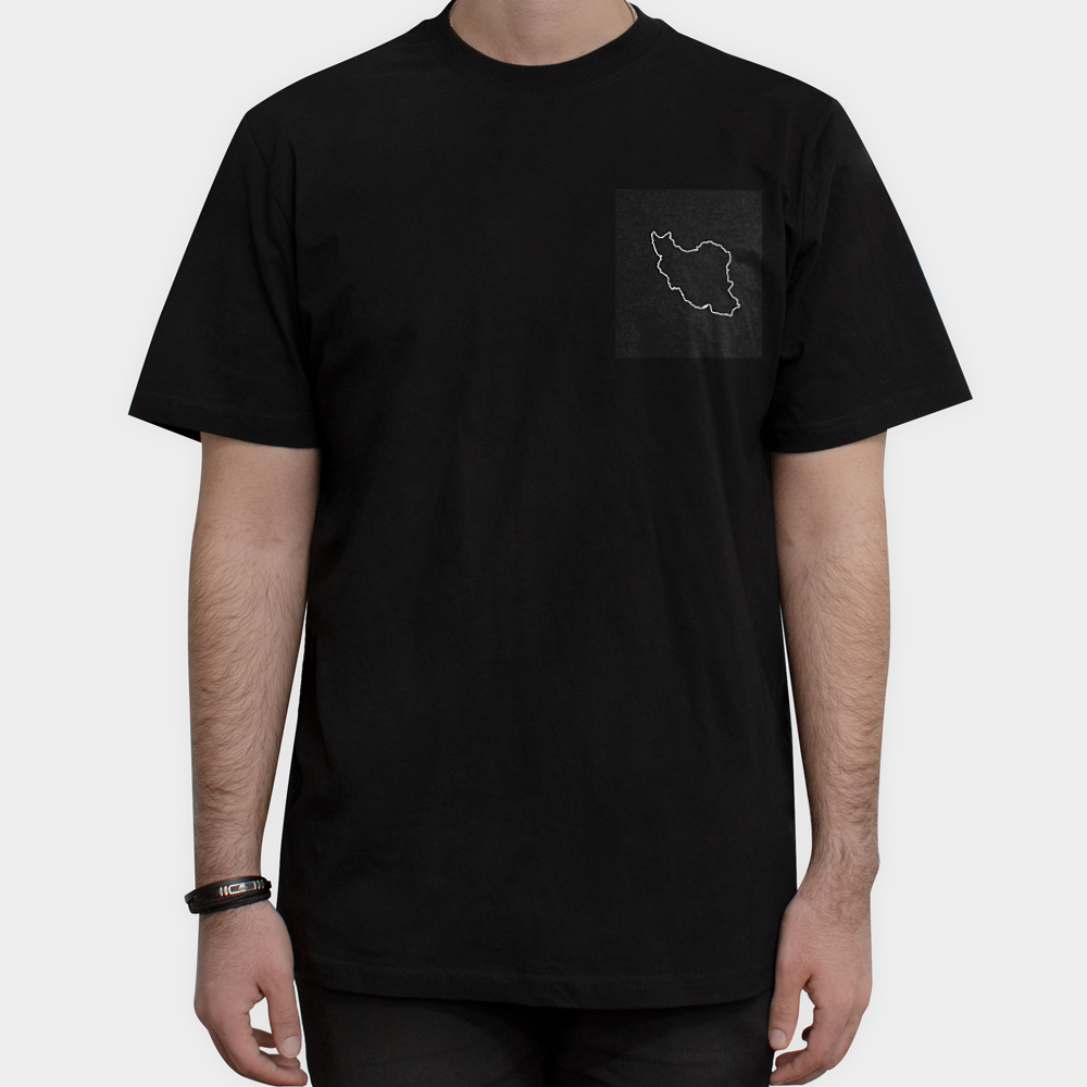 تیشرت طرح ایراننمای روبرو ۱ - رنگ مشکی5