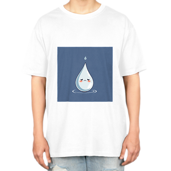 A sad drop of water تیشرتنمای روبرو ۲ - رنگ سفید1