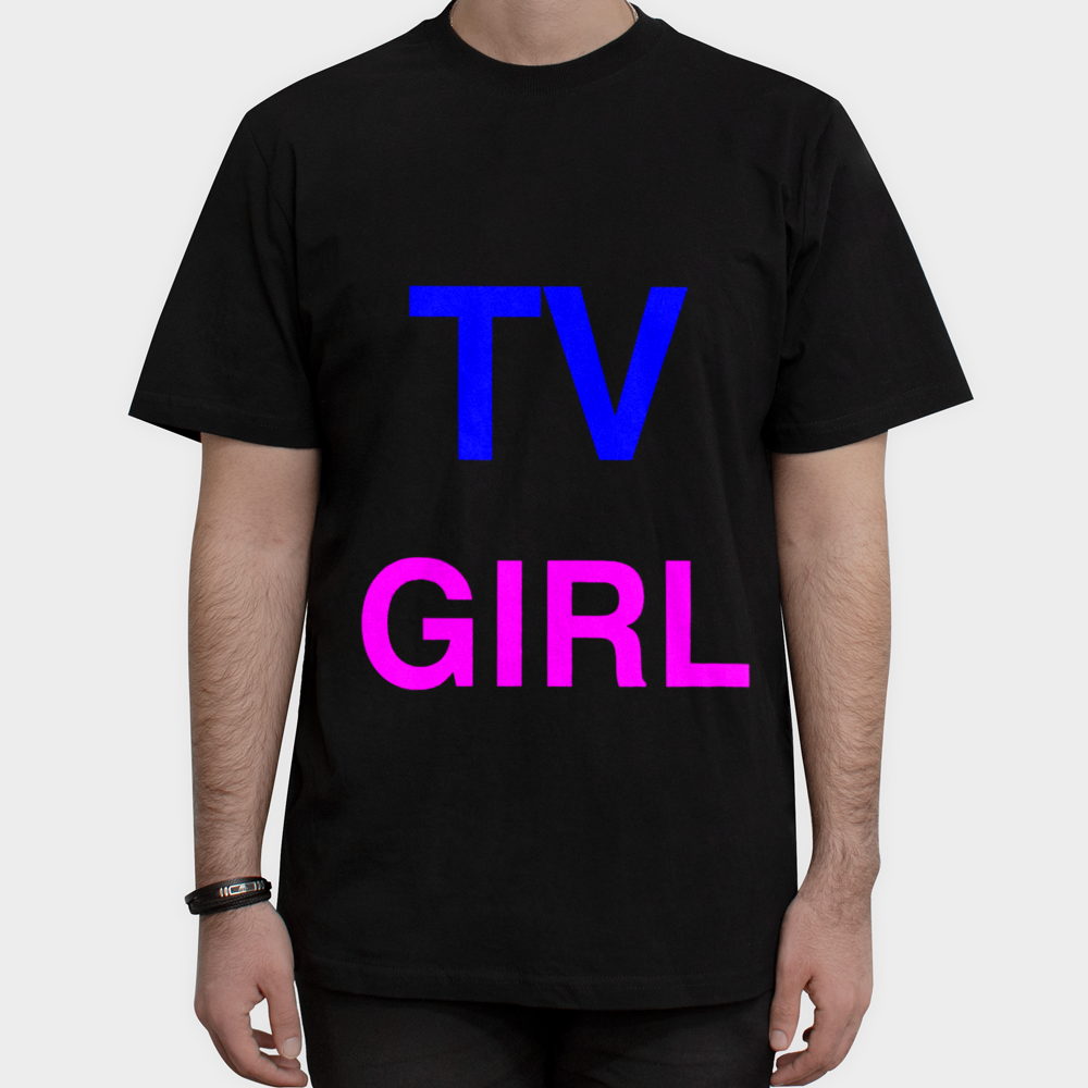 تیشرت طرح گروه موسیقی تی وی گرل_tv girlنمای روبرو ۱ - رنگ مشکی1