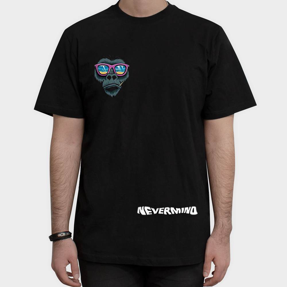 Never mind(monkey)نمای روبرو ۱ - رنگ مشکی1