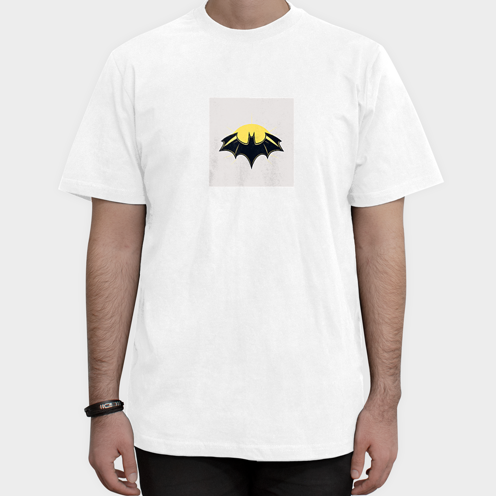 Batman logoنمای روبرو ۱ - رنگ سفید1