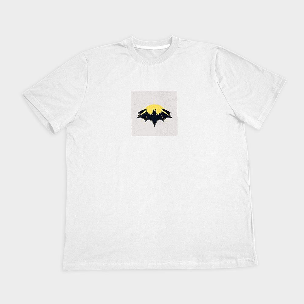 Batman logoنمای روبرو ۲ - رنگ سفید