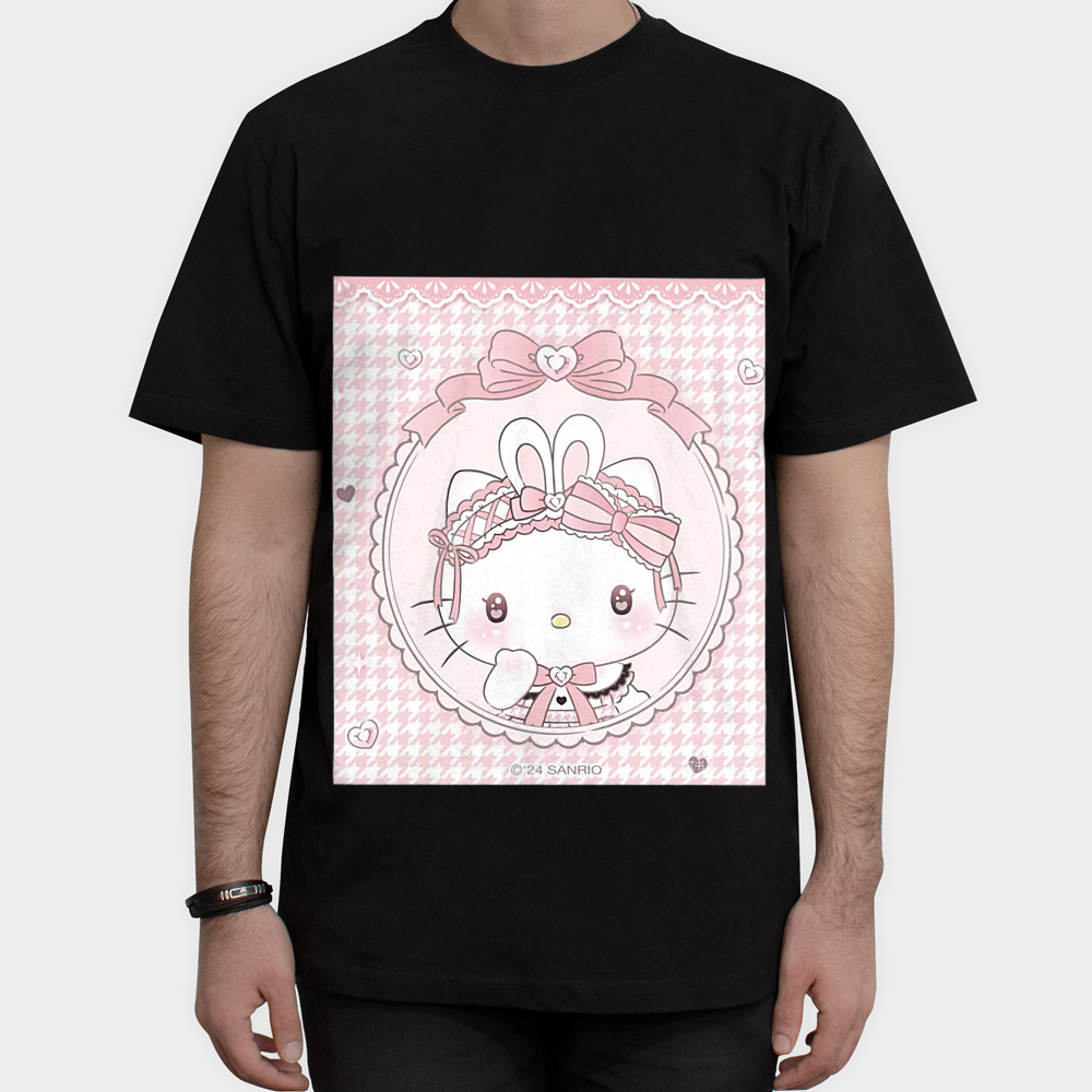 تیشرت hello kittyنمای روبرو ۱ - رنگ مشکی