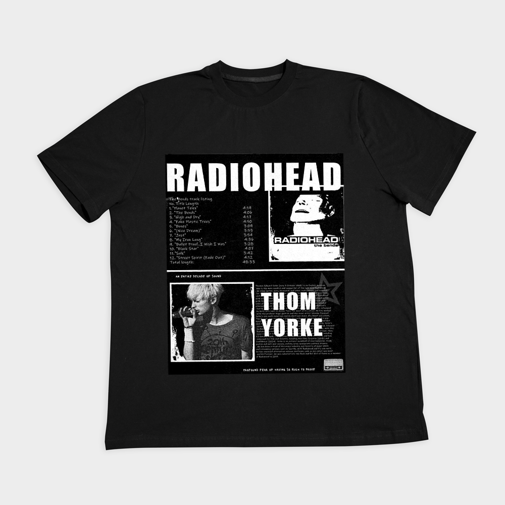 تیشرت  طرح Radioheadنمای روبرو ۲ - رنگ مشکی1