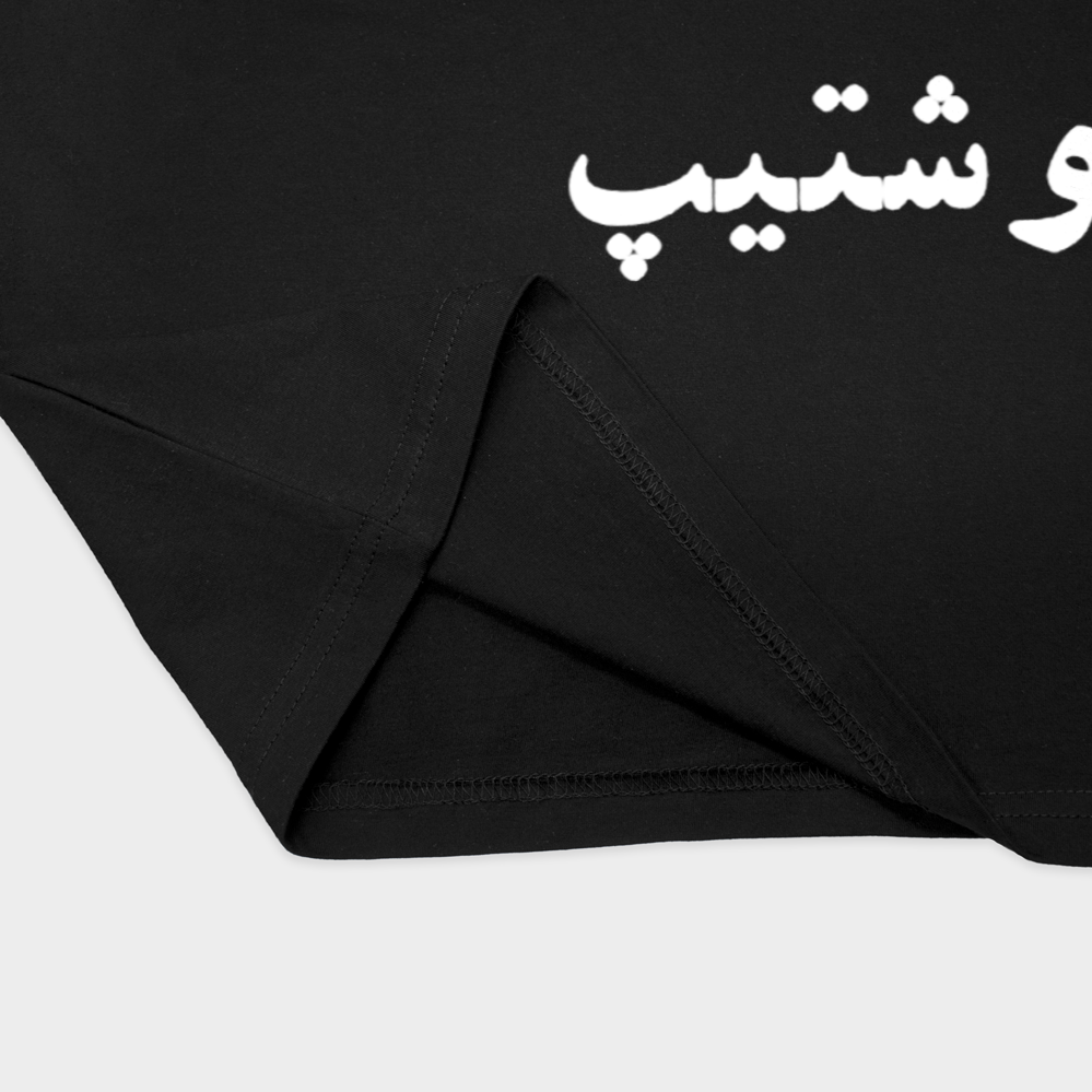 تیشرت خوشتیپنمای نزدیک پایین لباس - رنگ مشکی3