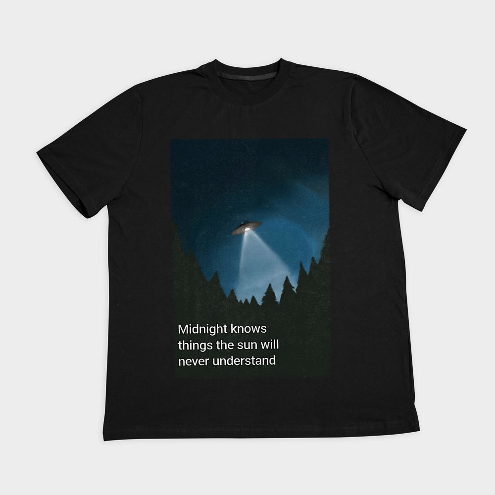 Midnight Bloom )T-shirt)نمای روبرو ۲ - رنگ مشکی1