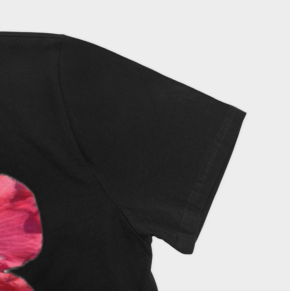 تیشرت Sweet flowerنمای نزدیک آستین چپ - رنگ مشکی3