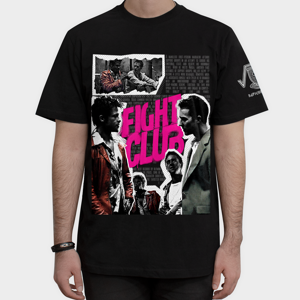تیشرت طرح Fight Clubنمای روبرو ۱ - رنگ مشکی1