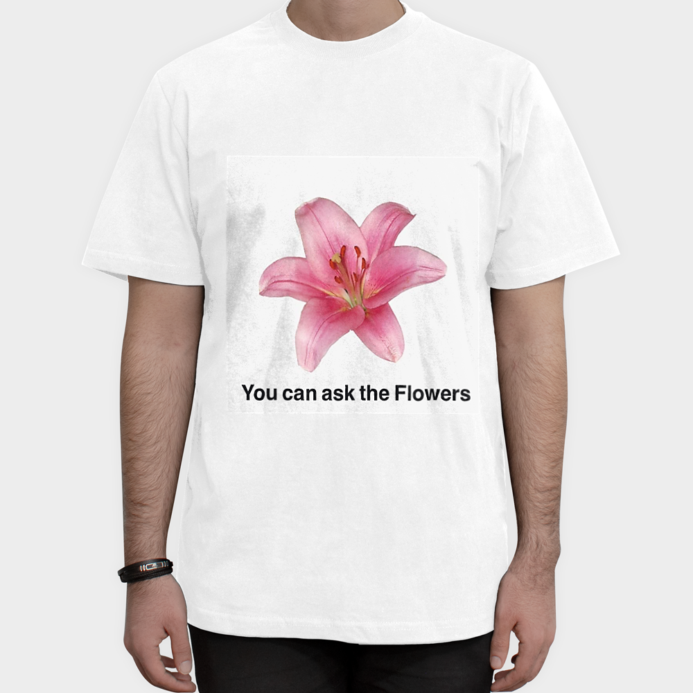 تیشرت پینترستی با طرح Flowerنمای روبرو ۱ - رنگ سفید2