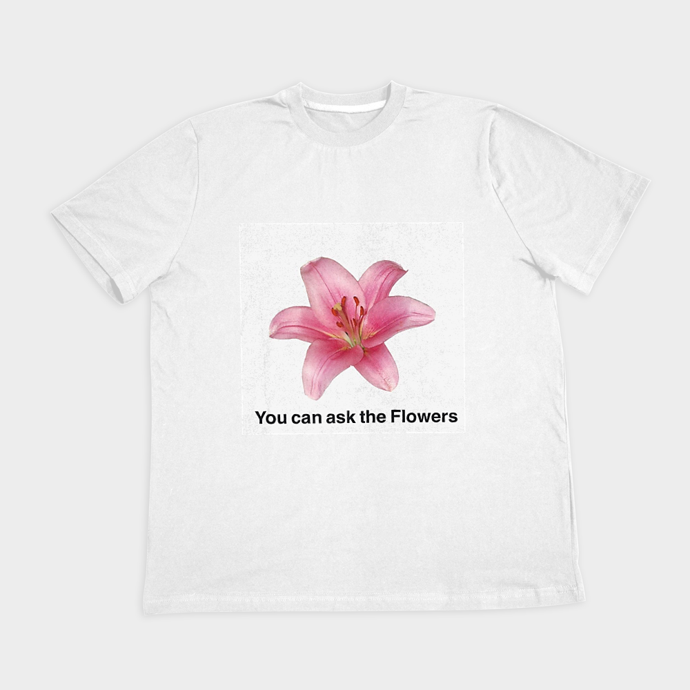 تیشرت پینترستی با طرح Flowerنمای روبرو ۲ - رنگ سفید1