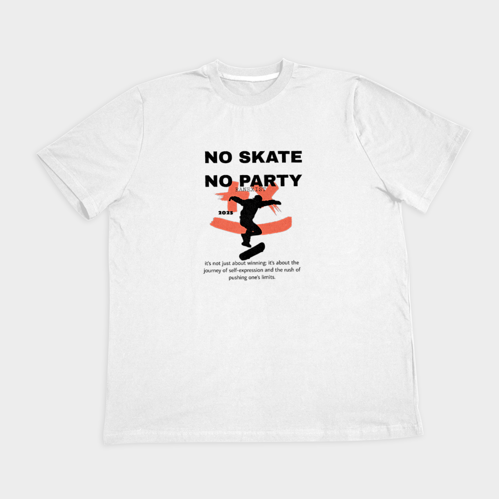 تیشرت اسکیت skateنمای روبرو ۲ - رنگ سفید
