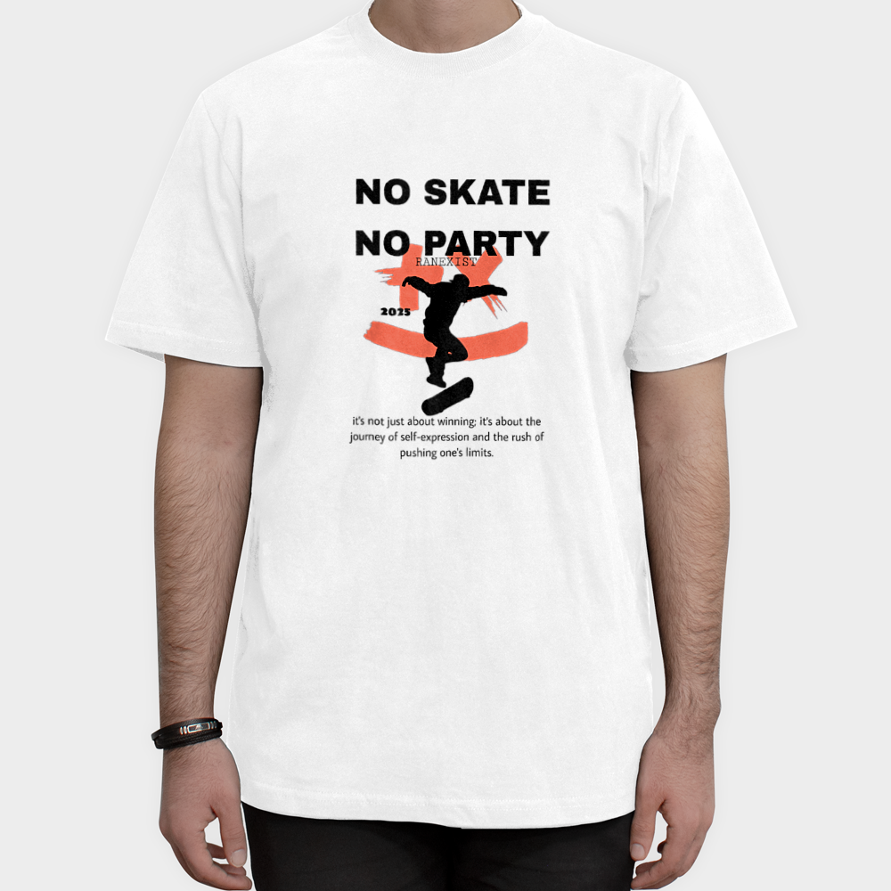 تیشرت اسکیت skateنمای روبرو ۱ - رنگ سفید3