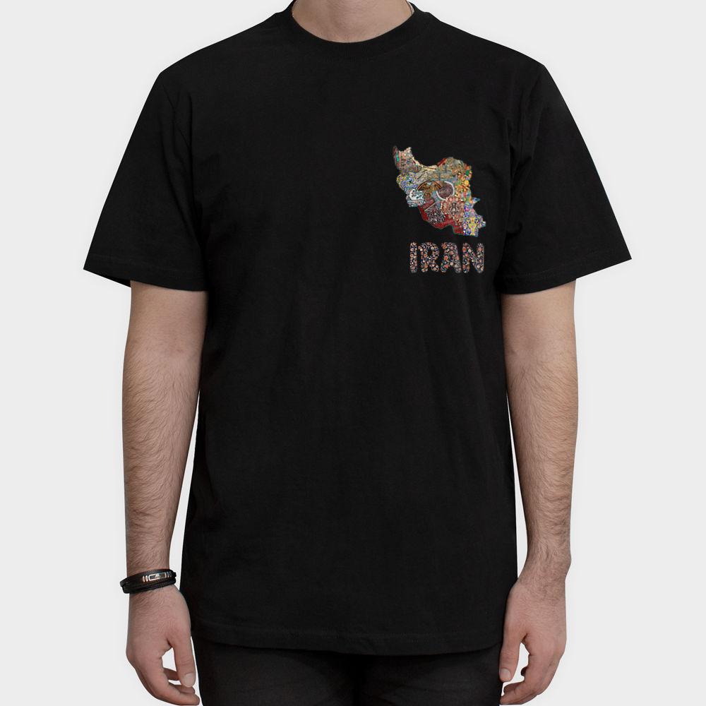 تیشرت وطنم ایران Iranنمای روبرو ۱ - رنگ مشکی3