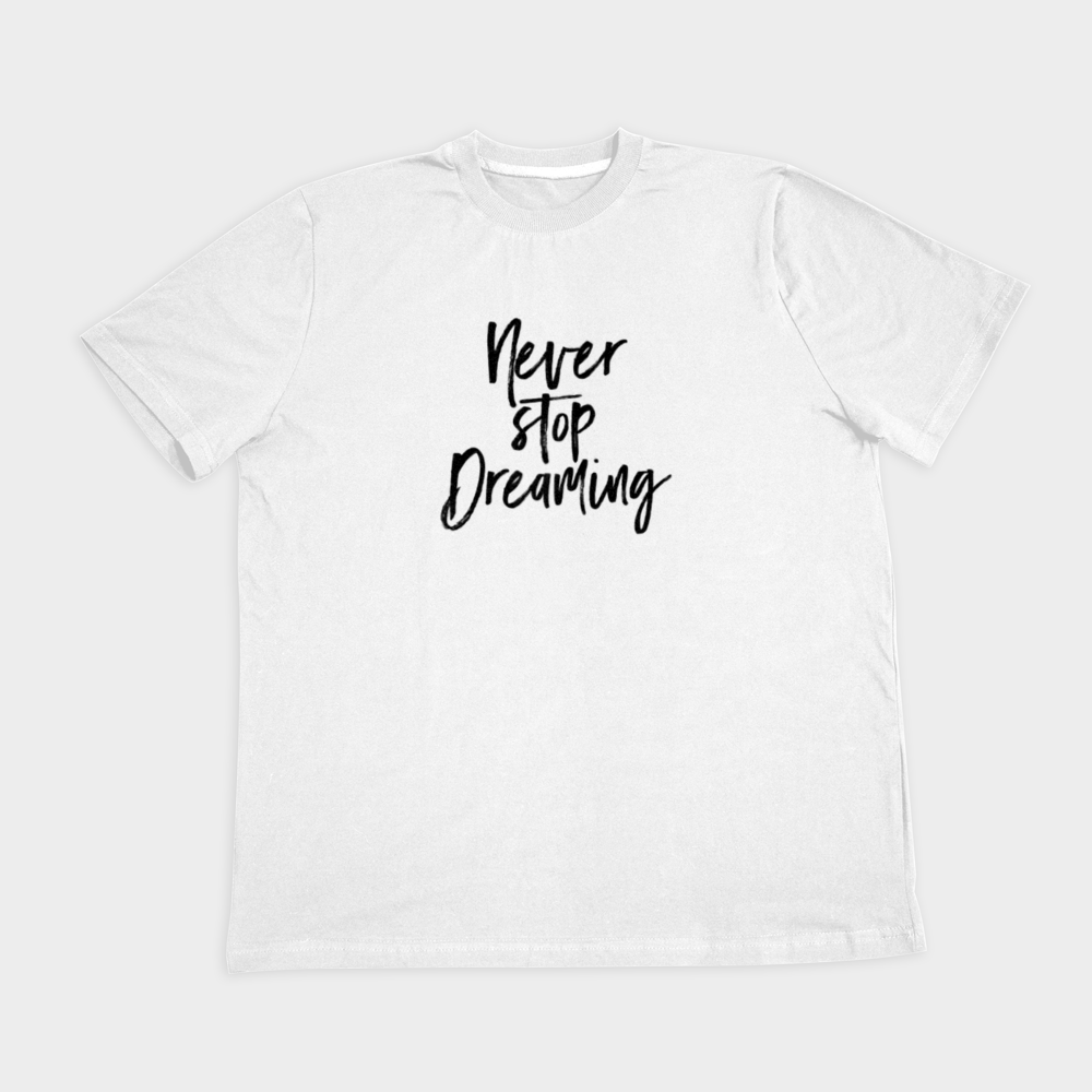 تیشرت never stop dreamingنمای روبرو ۲ - رنگ سفید1