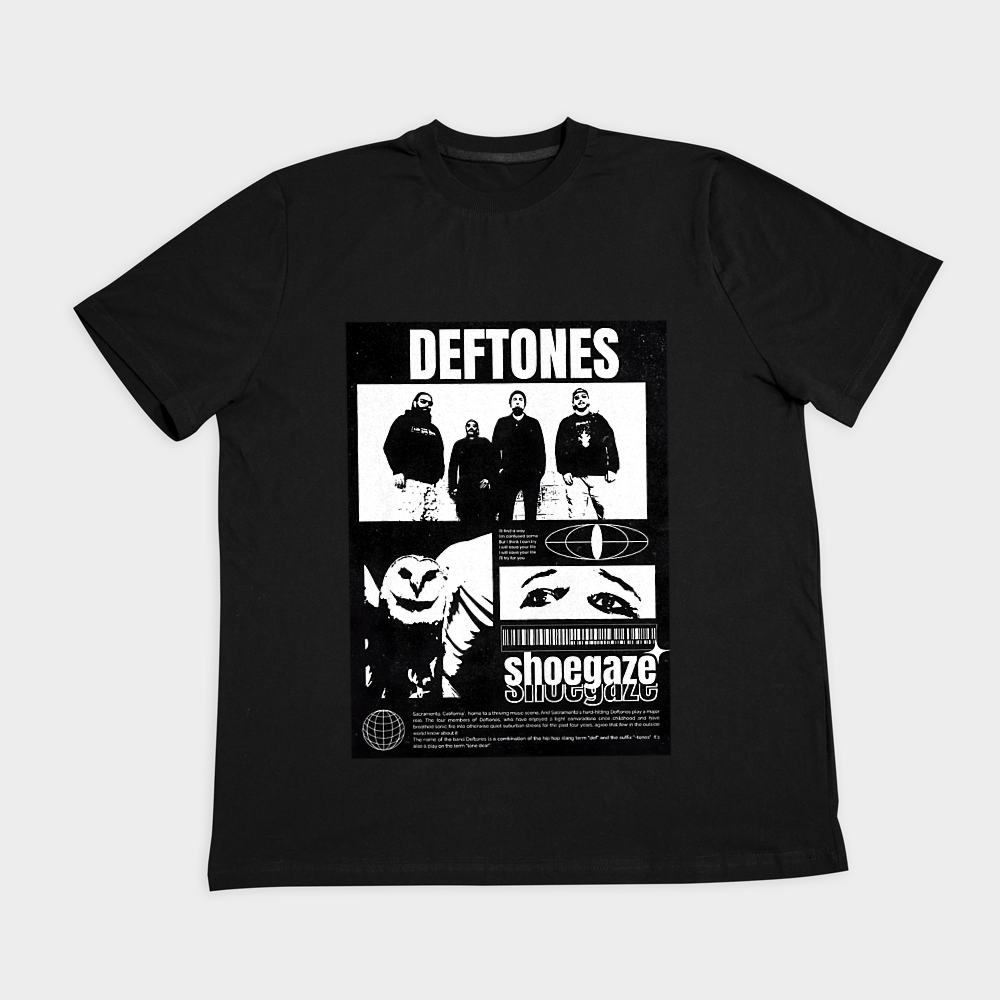 تیشرت دفتونز / deftonesنمای روبرو ۲ - رنگ مشکی1