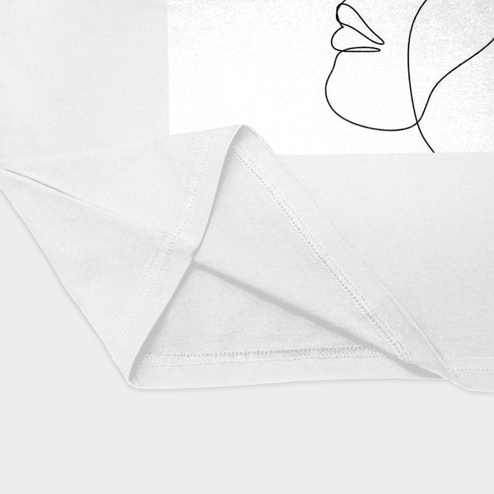 تی شرت مانمای نزدیک پایین لباس - رنگ سفید2