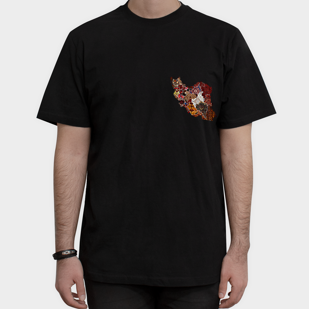 T_shirt iranنمای روبرو ۱ - رنگ مشکی1