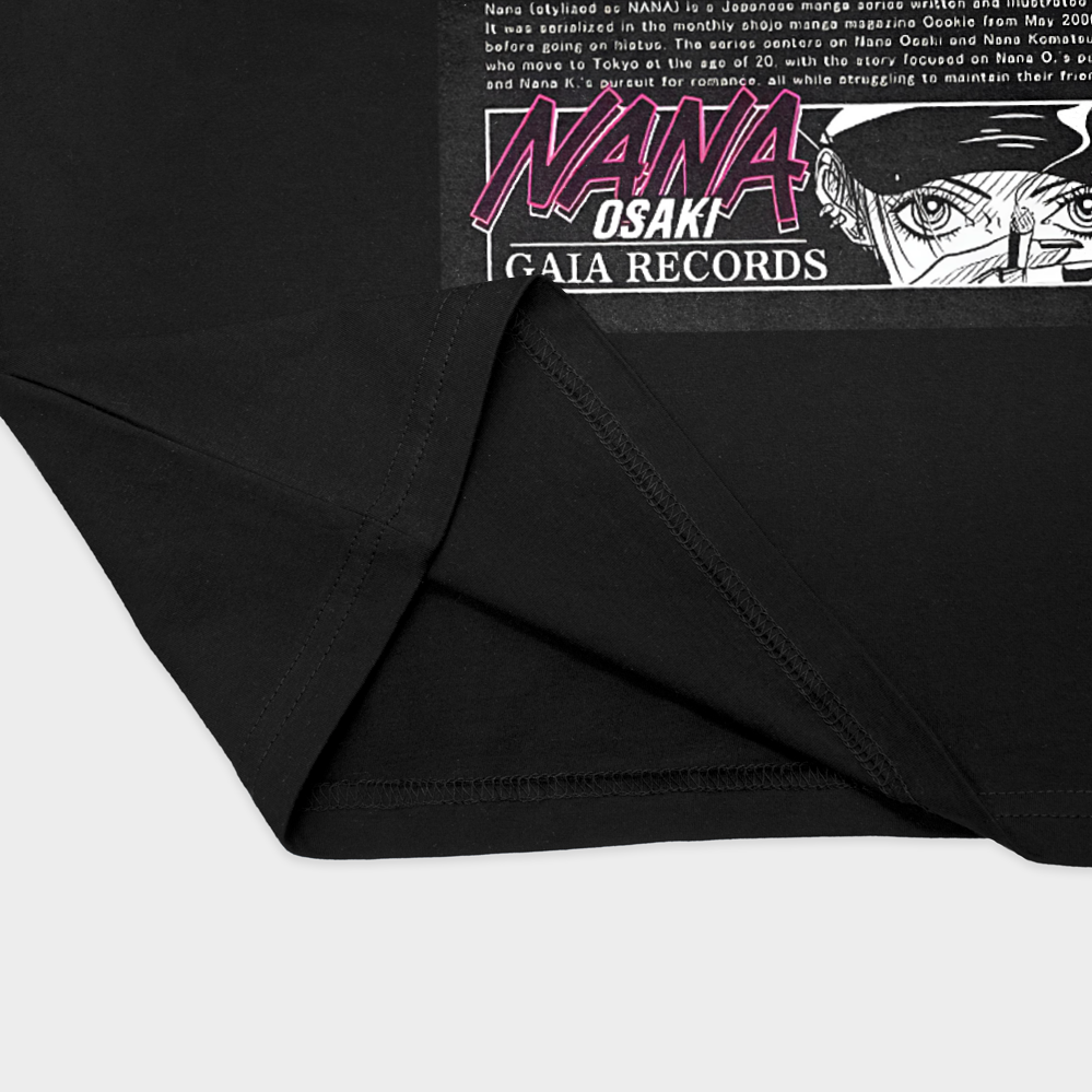 تیشرت طرح nana / نانانمای نزدیک پایین لباس - رنگ مشکی2