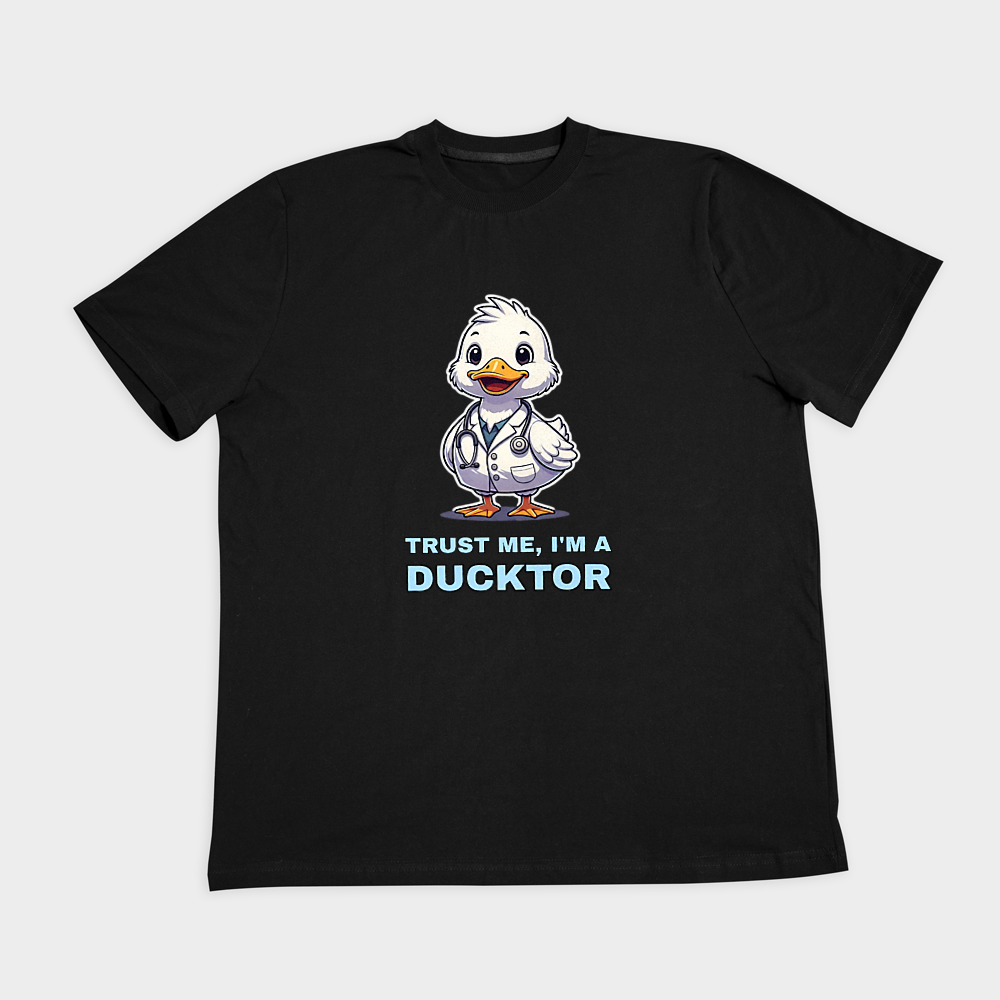 تیشرت طرح Ducktorنمای روبرو ۲ - رنگ مشکی