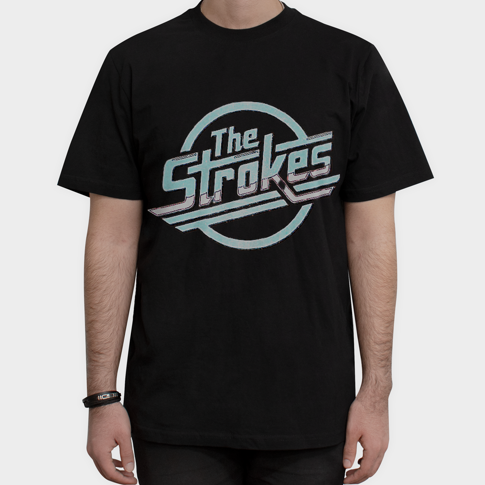 تیشرت طرح the strokesنمای روبرو ۱ - رنگ مشکی