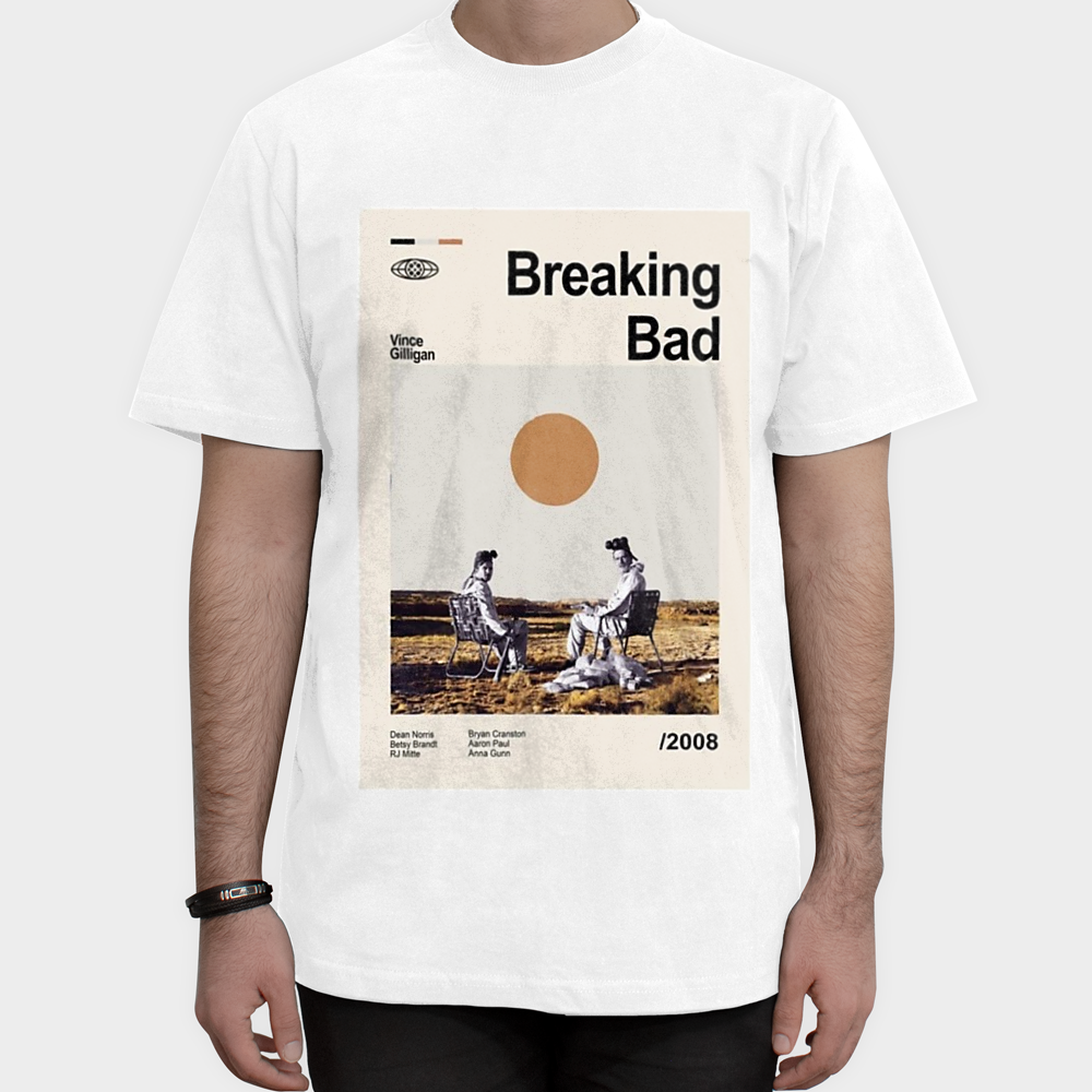 تیشرت طرح سریال breaking badنمای روبرو ۱ - رنگ سفید
