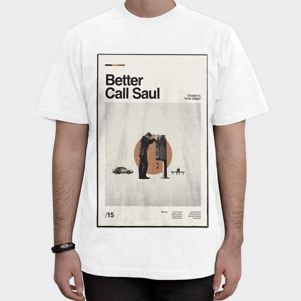 تیشرت طرح سریال better call saulنمای روبرو ۱ - رنگ سفید