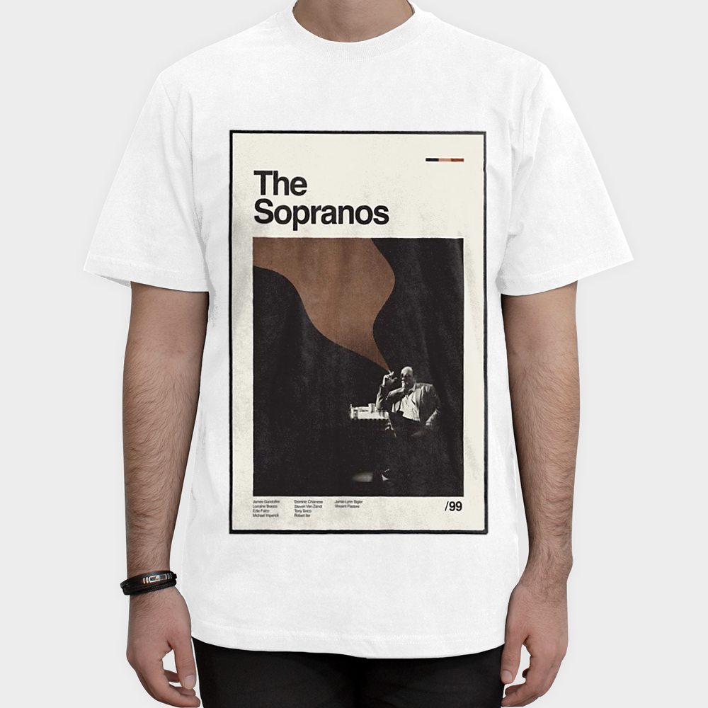 تیشرت طرح سریال  the Sopranosنمای روبرو ۱ - رنگ سفید3