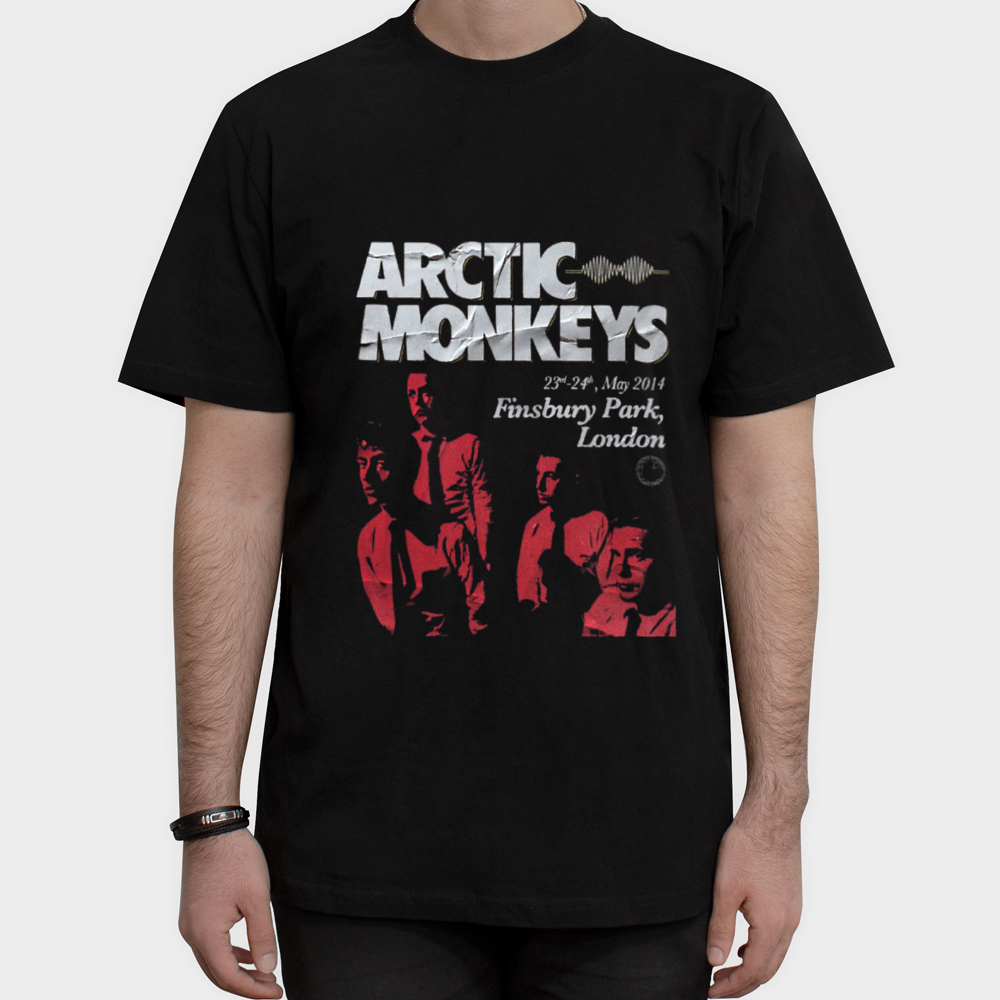 تیشرت طرح Arctic Monkeysنمای روبرو ۱ - رنگ مشکی
