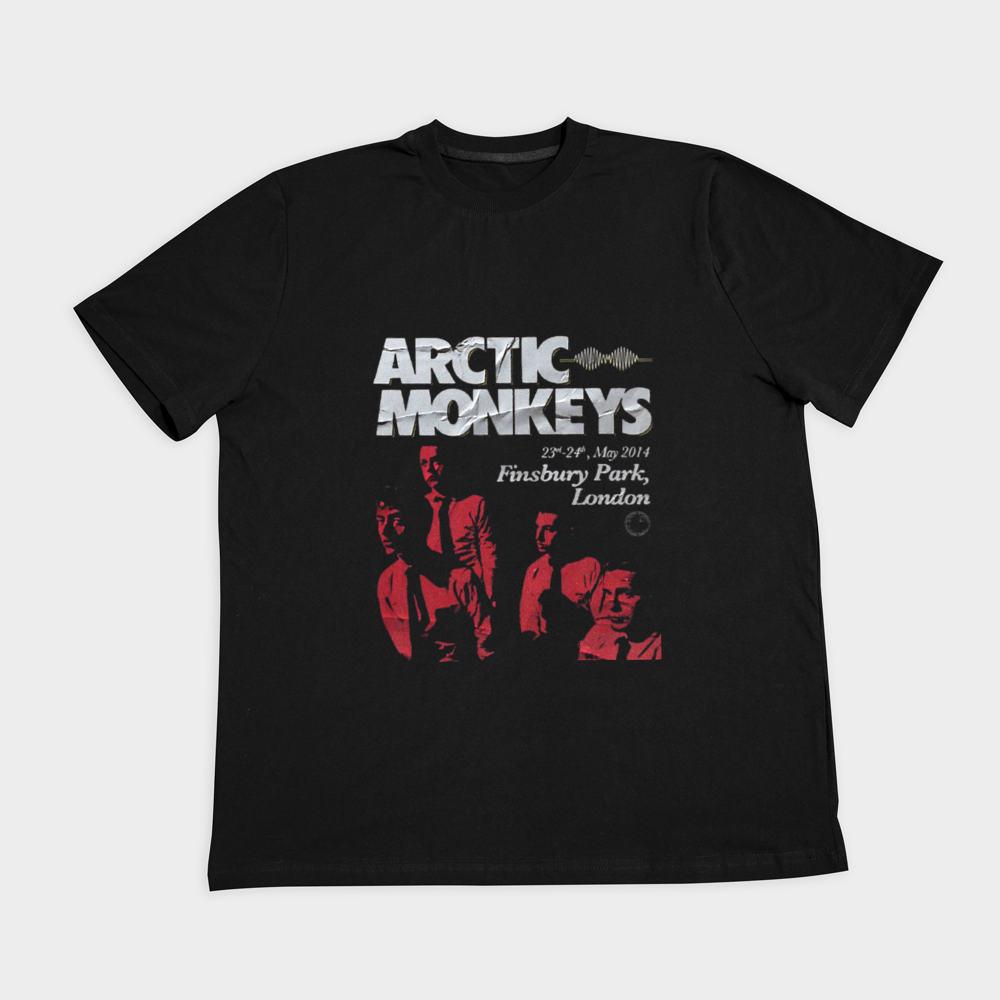 تیشرت طرح Arctic Monkeysنمای روبرو ۲ - رنگ مشکی1
