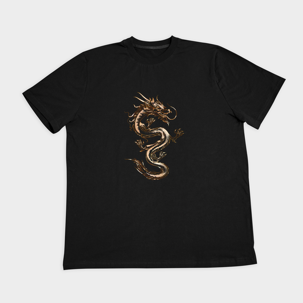 تیشرت طرح Dragonنمای روبرو ۲ - رنگ مشکی