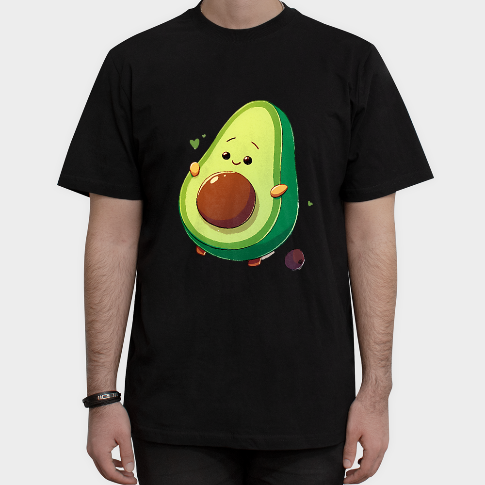 تیشرت طرح Cute Avocadoنمای روبرو ۱ - رنگ مشکی1