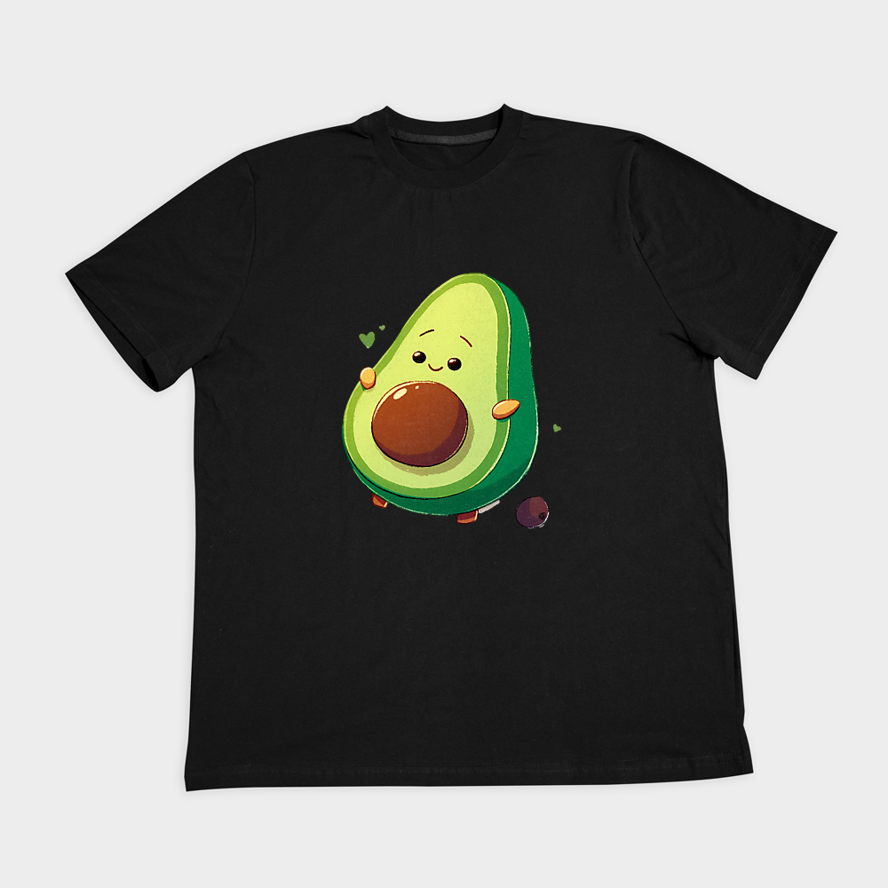 تیشرت طرح Cute Avocadoنمای روبرو ۲ - رنگ مشکی