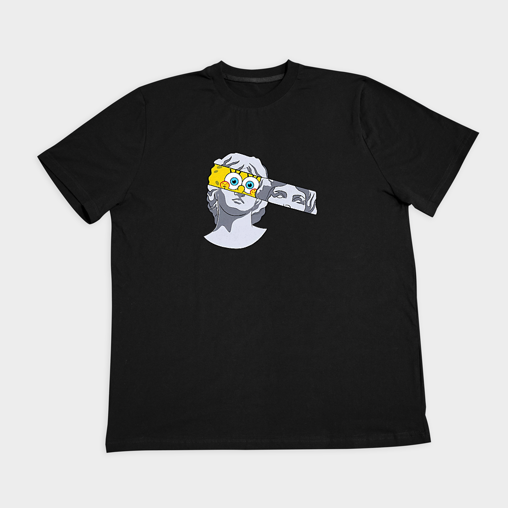 تیشرت طرح SpongeBobنمای روبرو ۲ - رنگ مشکی1