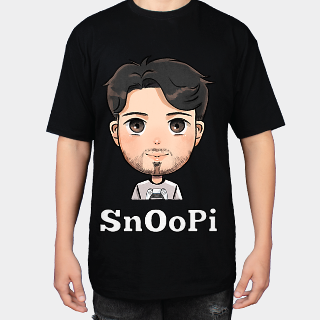 تیشرت طرح اسنوپی (SnOoPi)نمای روبرو ۱ - رنگ مشکی