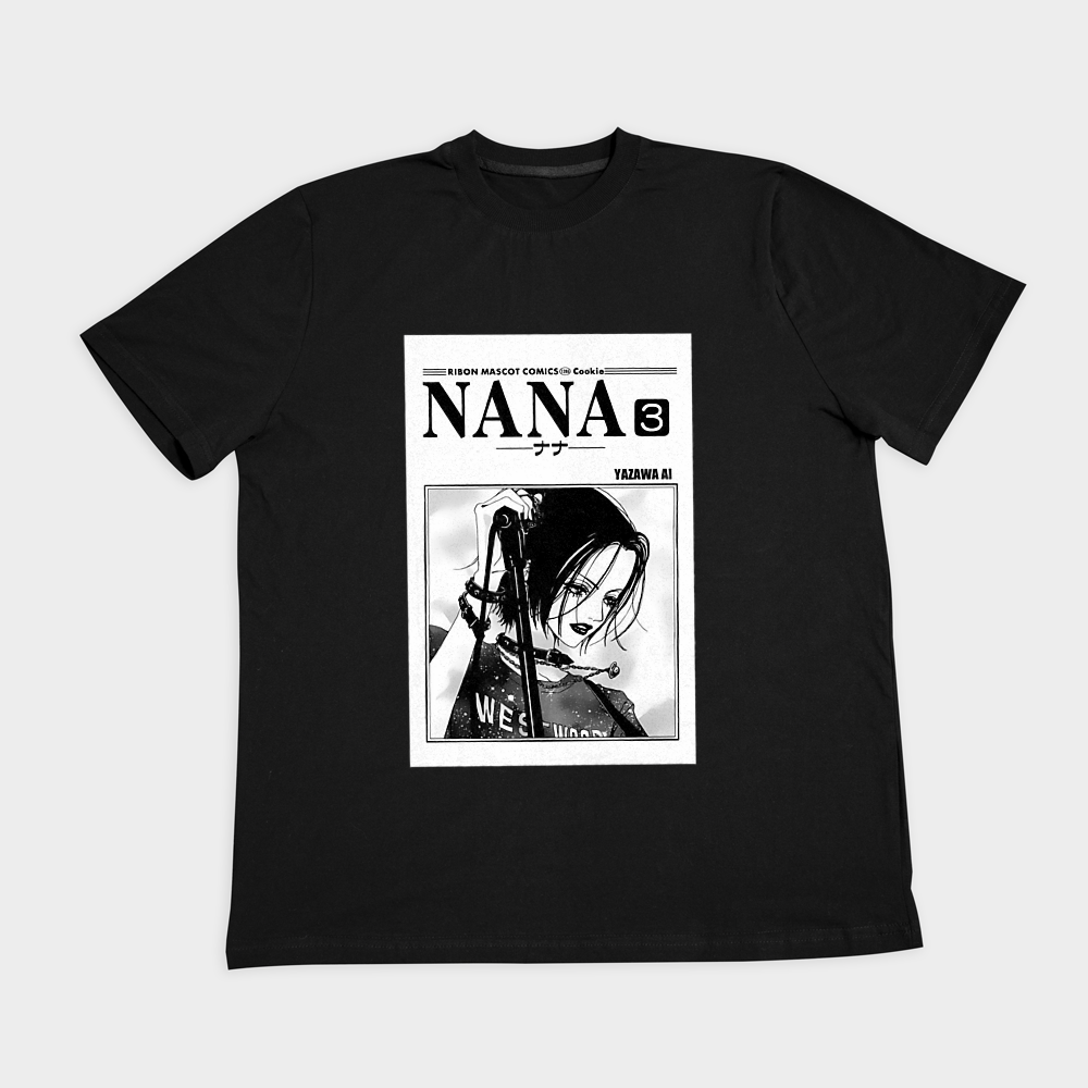 تی شرت طرح انیمه Nana کد 02نمای روبرو ۲ - رنگ مشکی