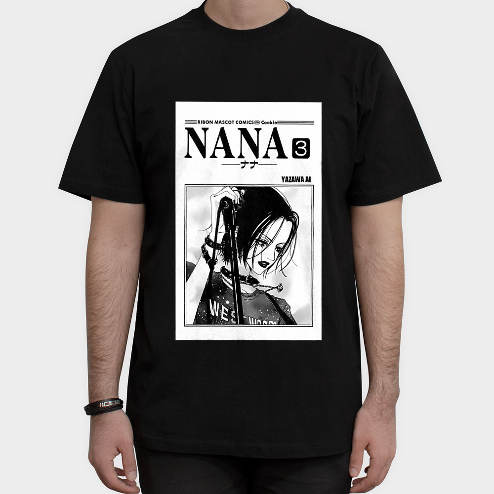 تی شرت طرح انیمه Nana کد 02نمای روبرو ۱ - رنگ مشکی3