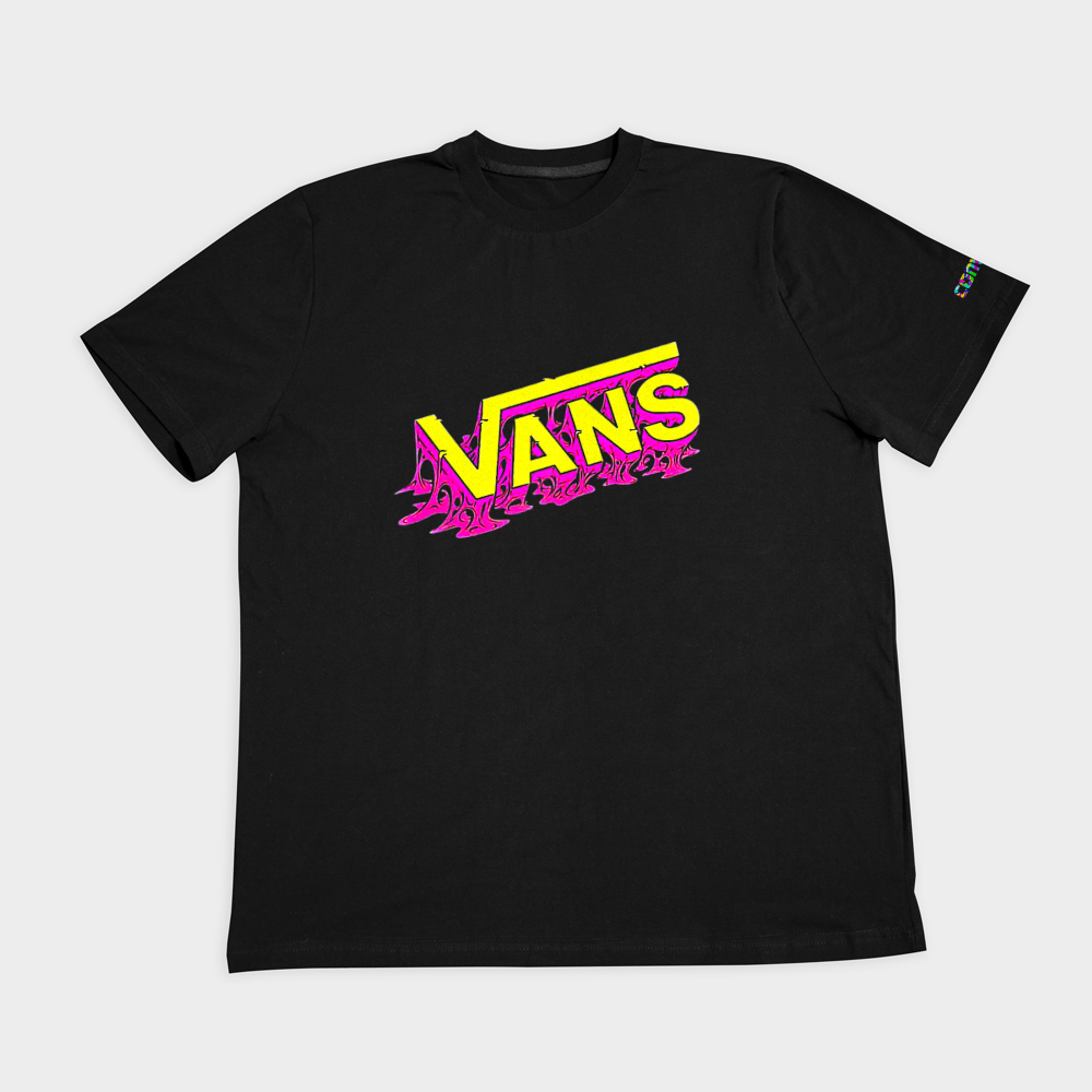 Convers - Vans.Tshirtنمای روبرو ۲ - رنگ مشکی2