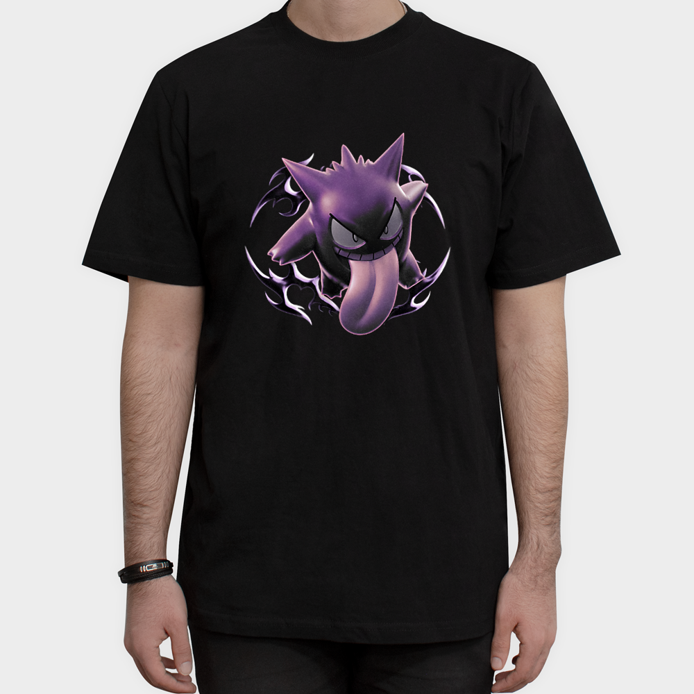تیشرت طرح Pokémon - gengarنمای روبرو ۱ - رنگ مشکی